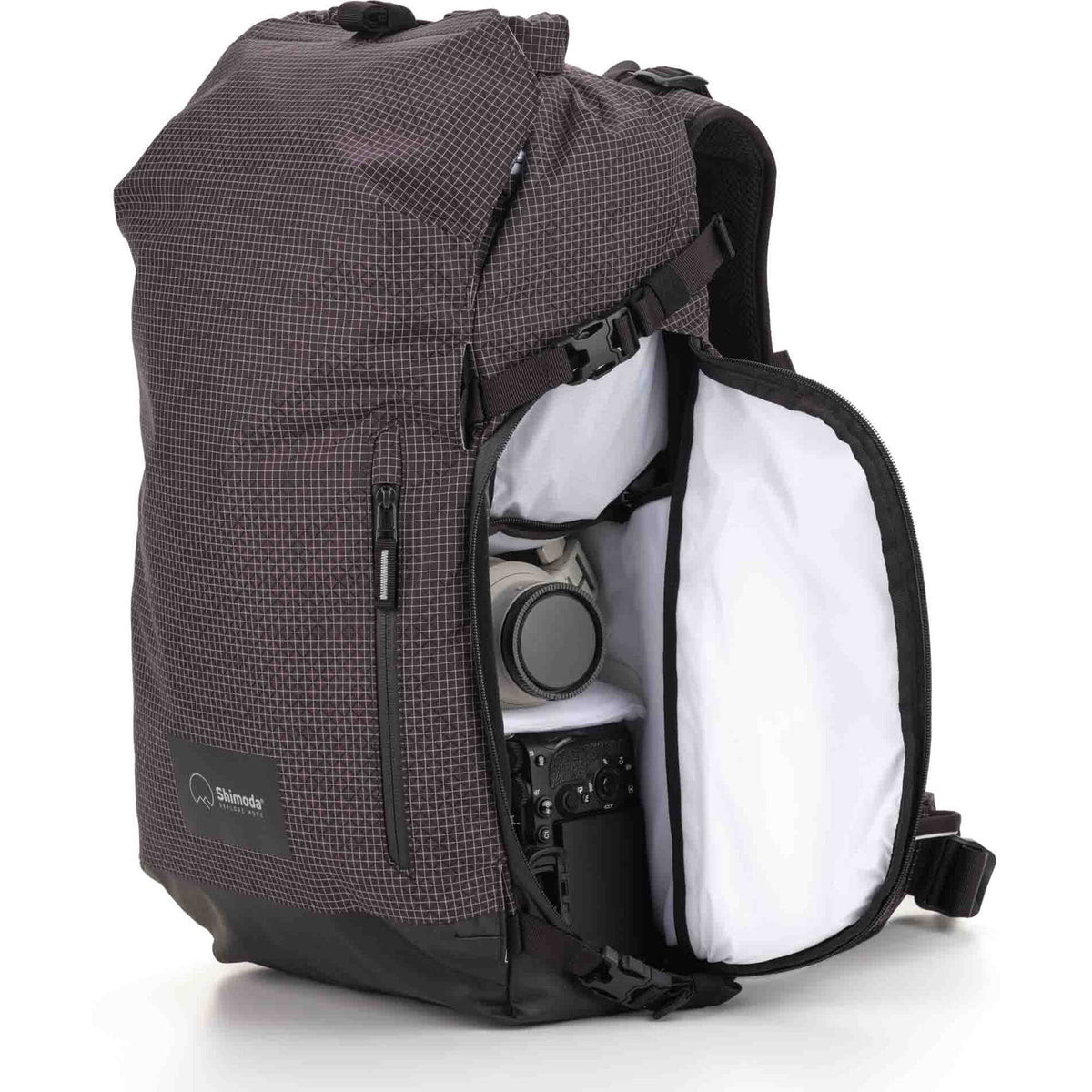 Mochila Shimoda Designs Sidecountry 28 Starter Kit (Negro/Blanco) - vista trasera