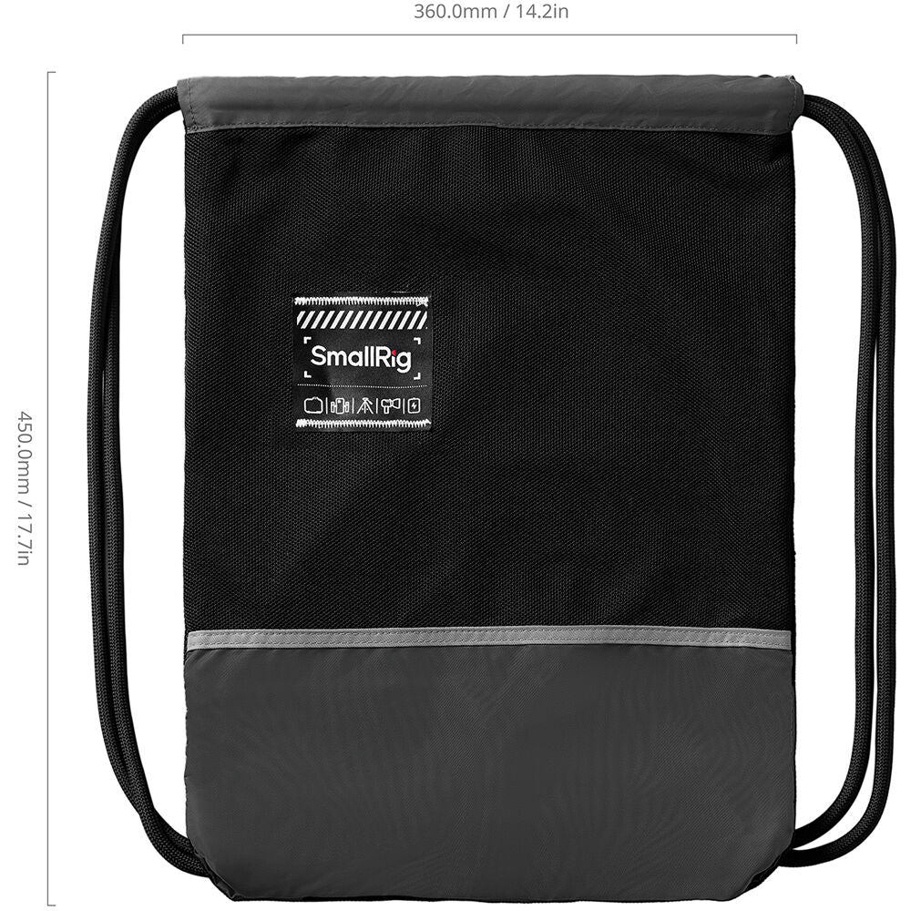 Mochila SmallRig Lightweight con cordón (Negro) - vista lateral