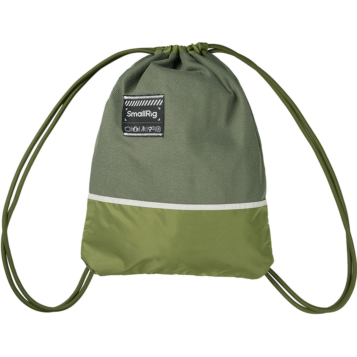 Mochila SmallRig Lightweight con cordón (Verde) - vista frontal