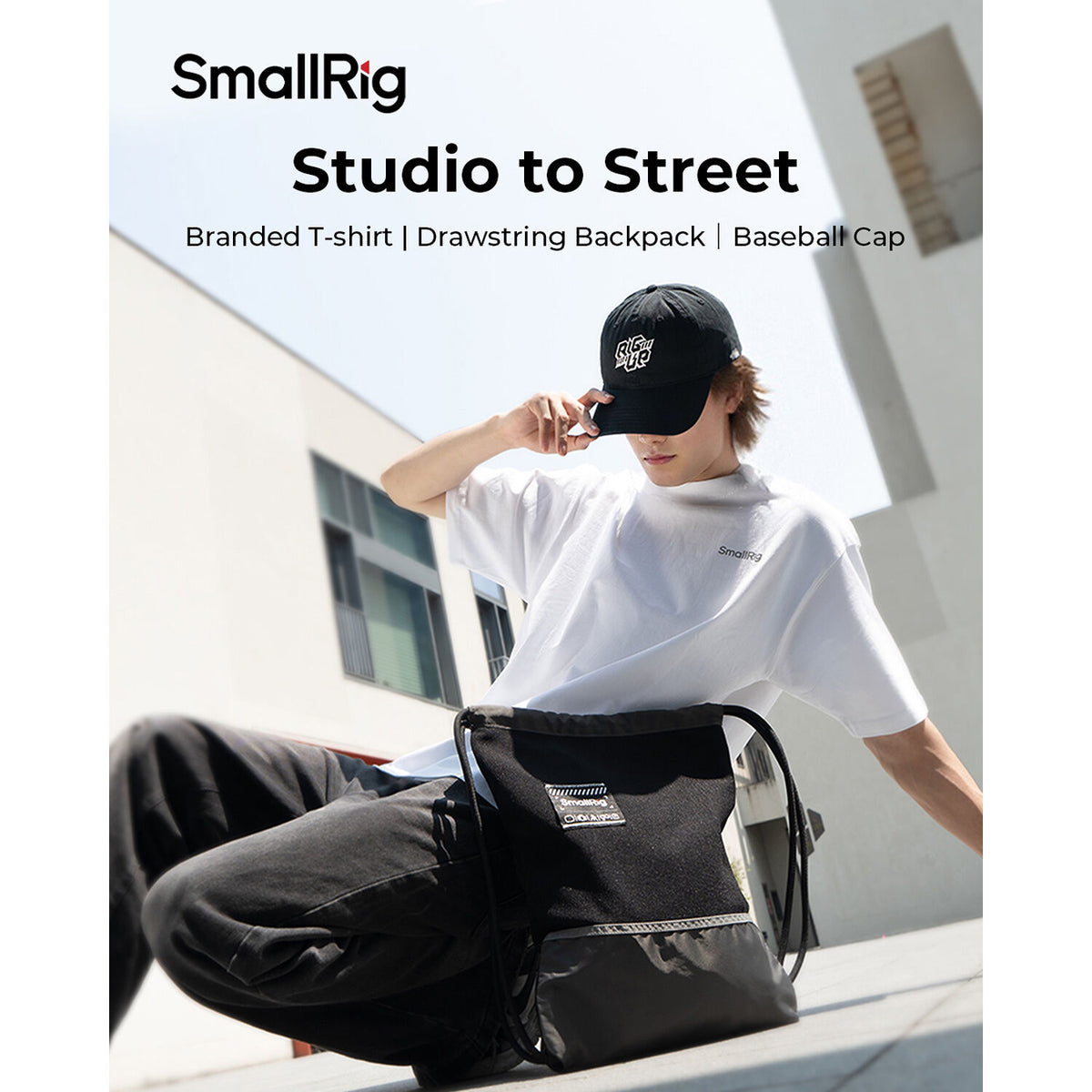 Mochila SmallRig Lightweight con cordón (Verde) - puertos y conexiones