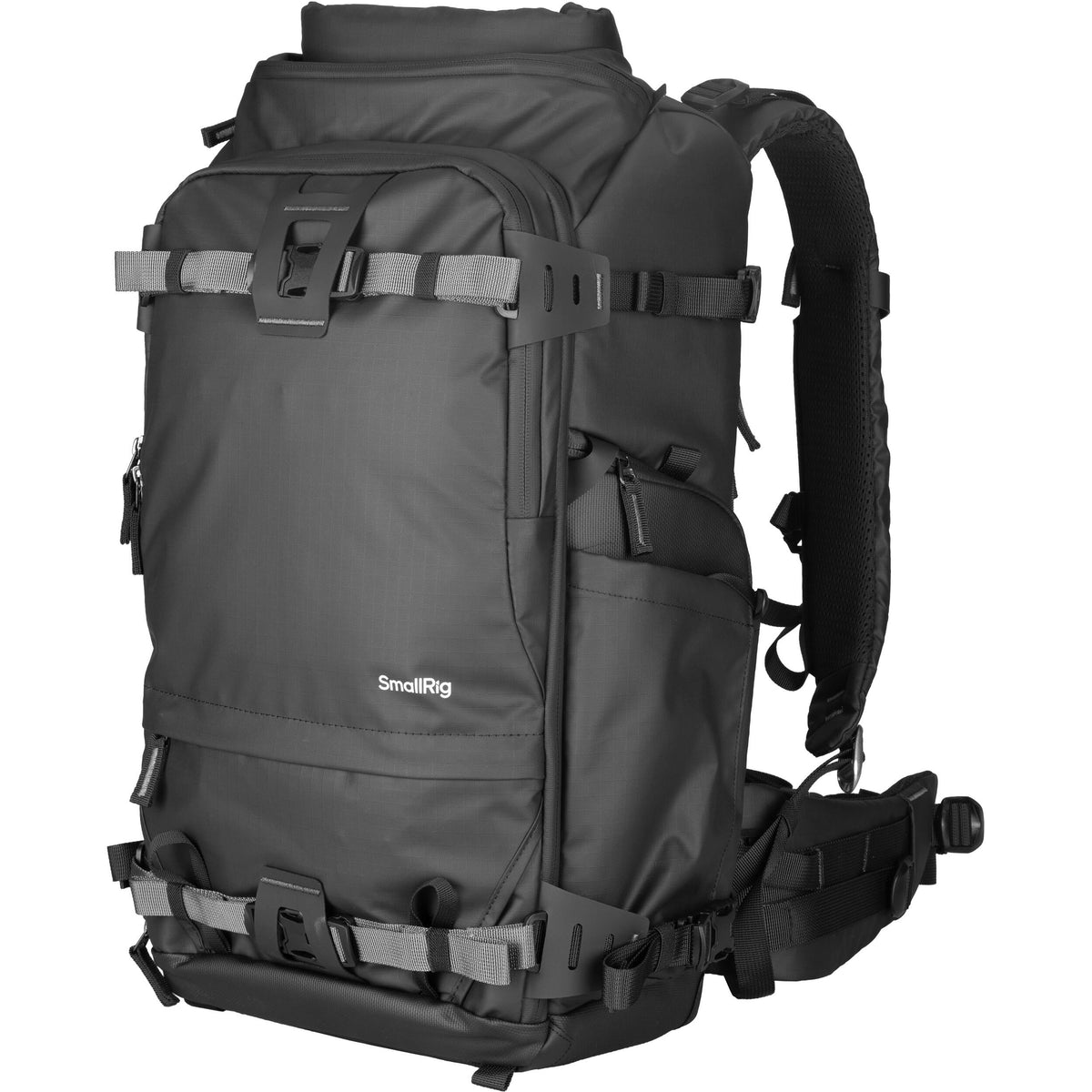 Mochila SmallRig Professional Outdoor Roll-Top (Negro, 30L) - vista trasera