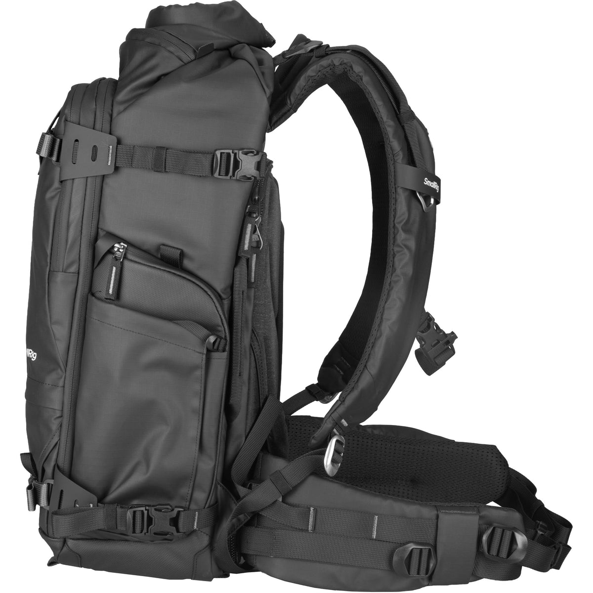 Mochila SmallRig Professional Outdoor Roll-Top (Negro, 30L) - vista lateral