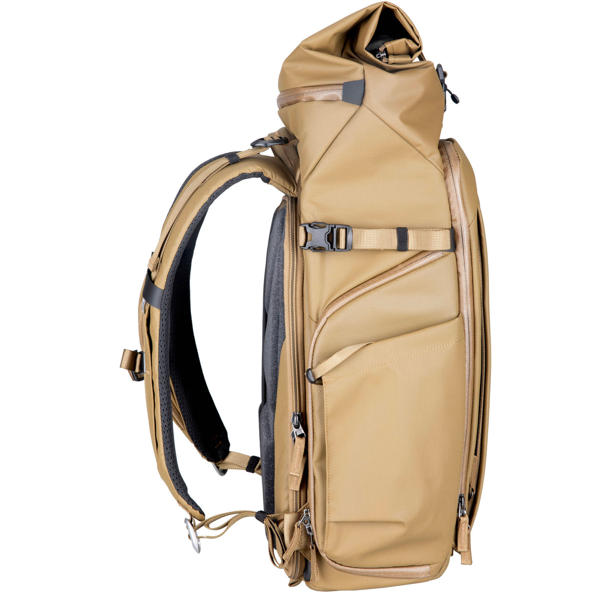 Mochila SmallRig Professional Outdoor Roll-Top (Negro, 40L) - vista trasera