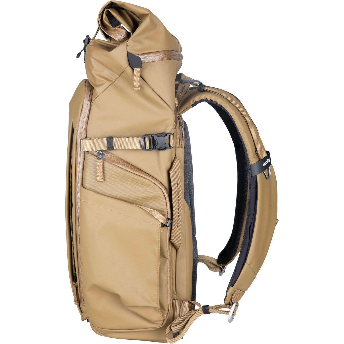 Mochila SmallRig Professional Outdoor Roll-Top (Negro, 40L) - vista lateral
