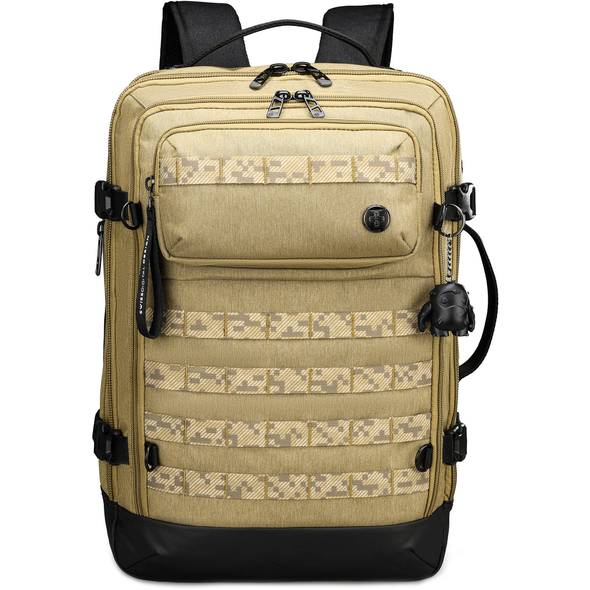 Mochila Swissdigital Berg Pro XL (Dark Khaki, 37L) - vista frontal