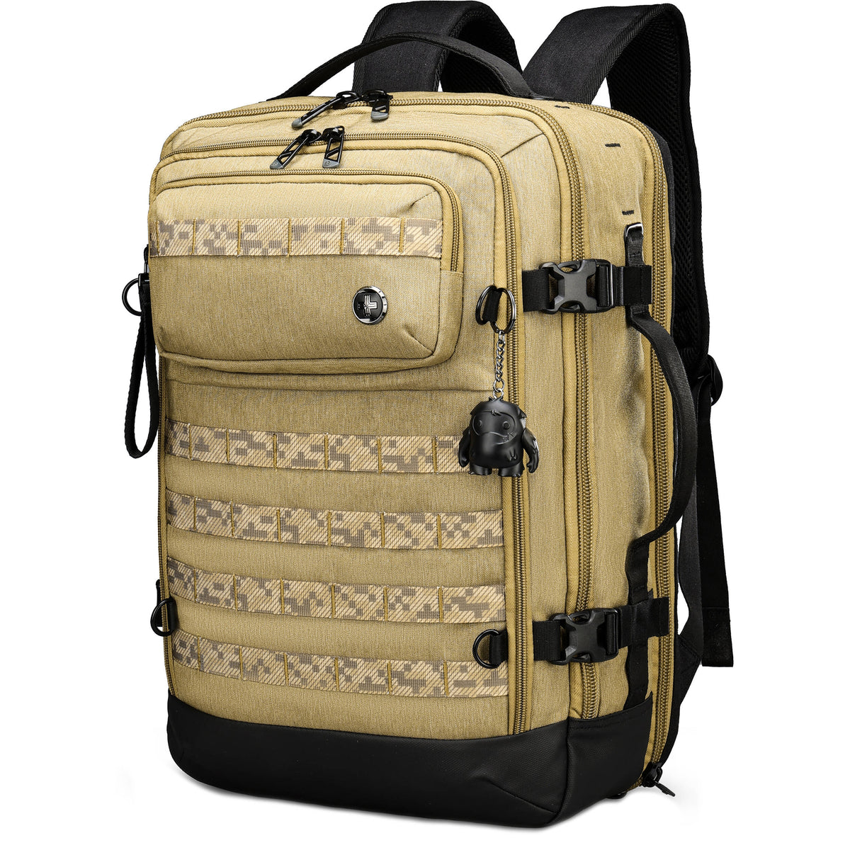 Mochila Swissdigital Berg Pro XL (Dark Khaki, 37L) - vista trasera