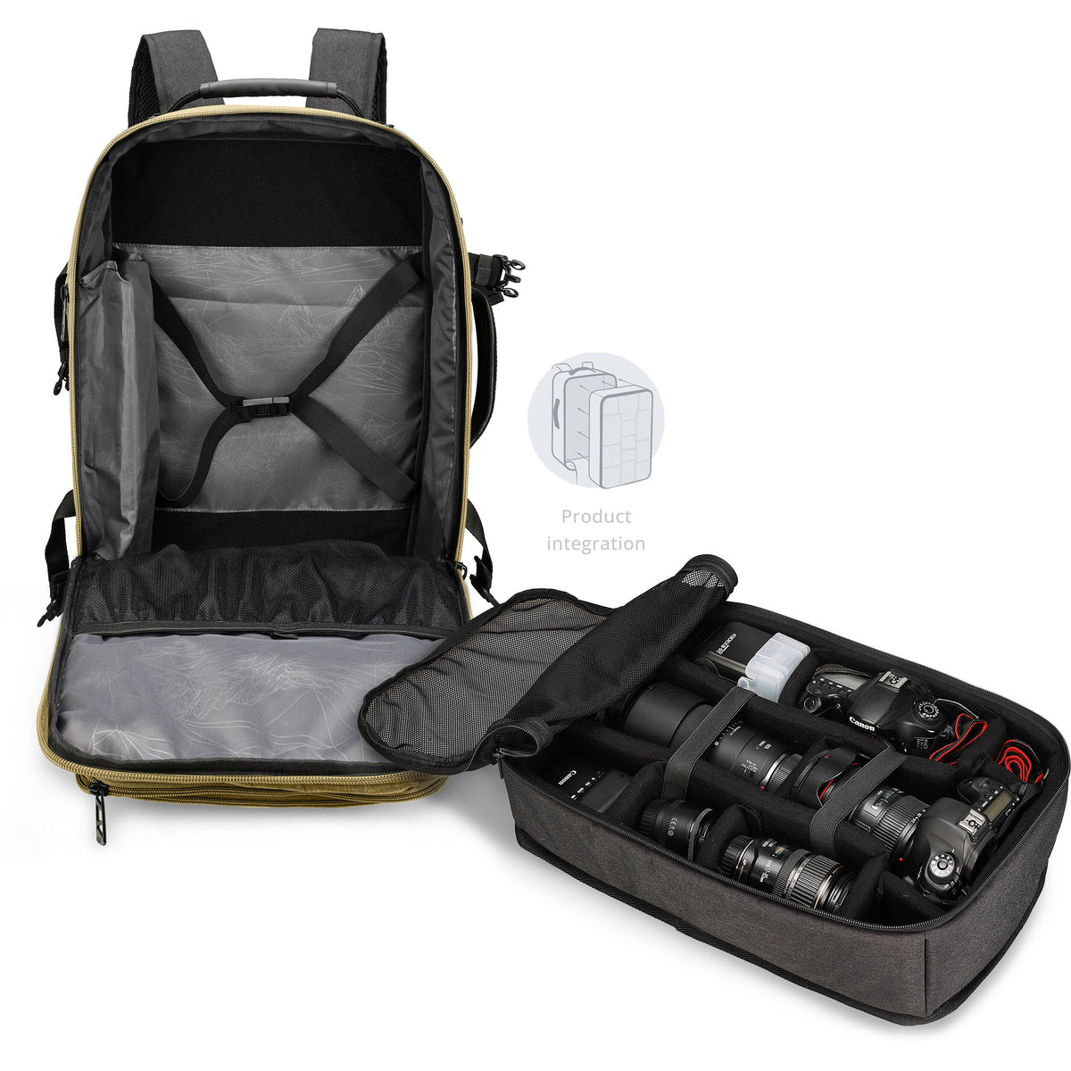 Mochila Swissdigital Berg Pro XL (Dark Khaki, 37L) - contenido de la caja
