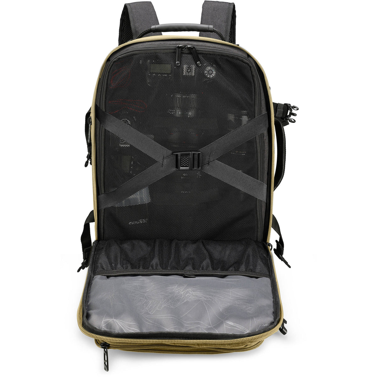 Mochila Swissdigital Berg Pro XL (Dark Khaki, 37L) - en uso