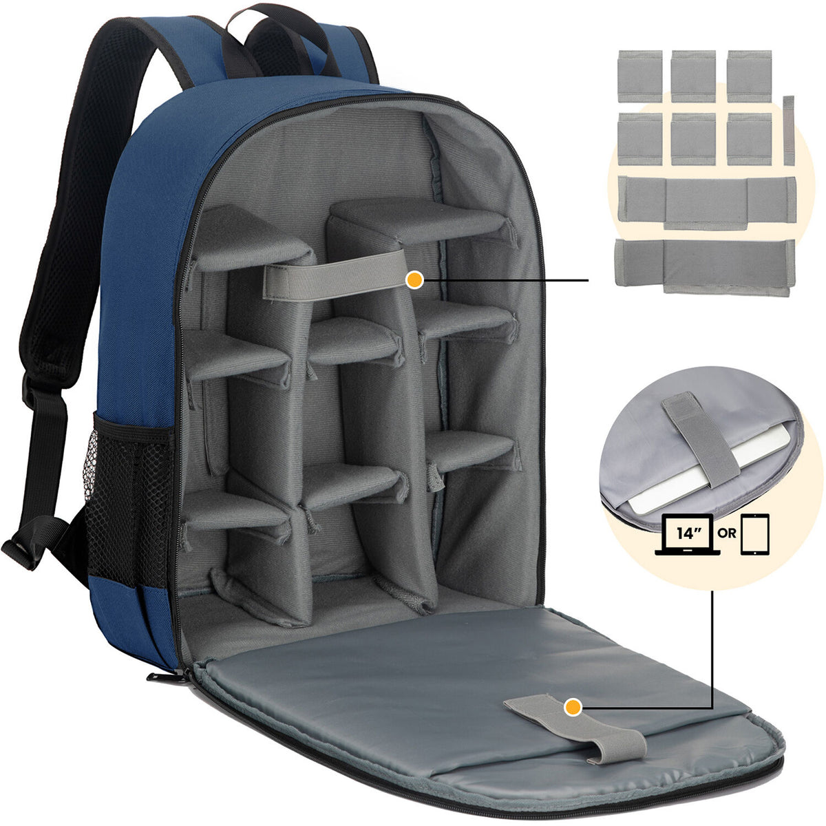 Mochila TARION TB-M (Azul) - vista frontal