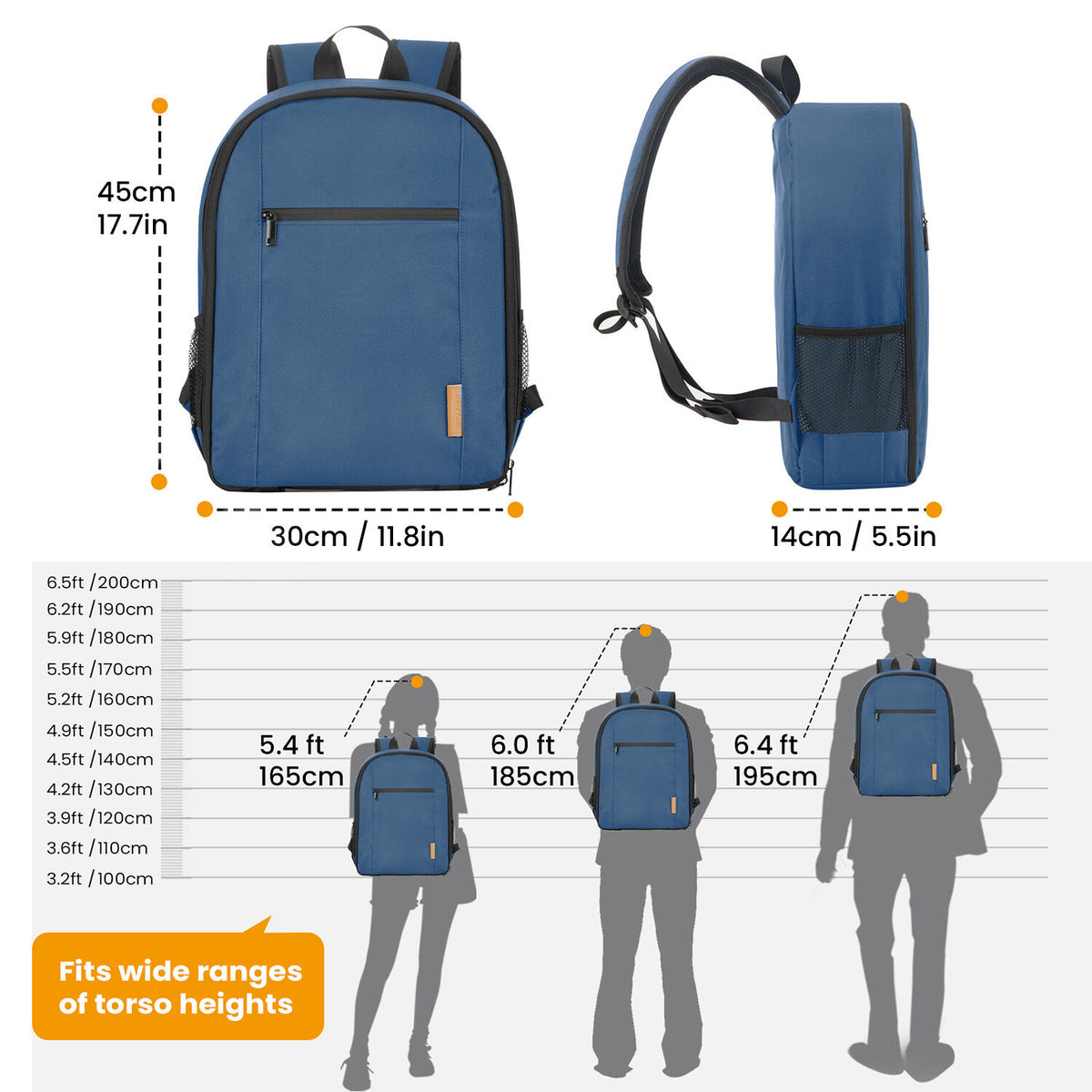 Mochila TARION TB-M (Azul) - contenido de la caja