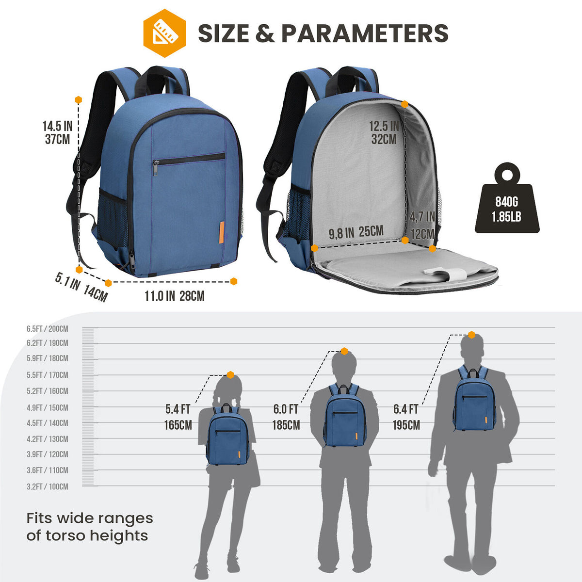 Mochila TARION TBS (Azul) - contenido de la caja