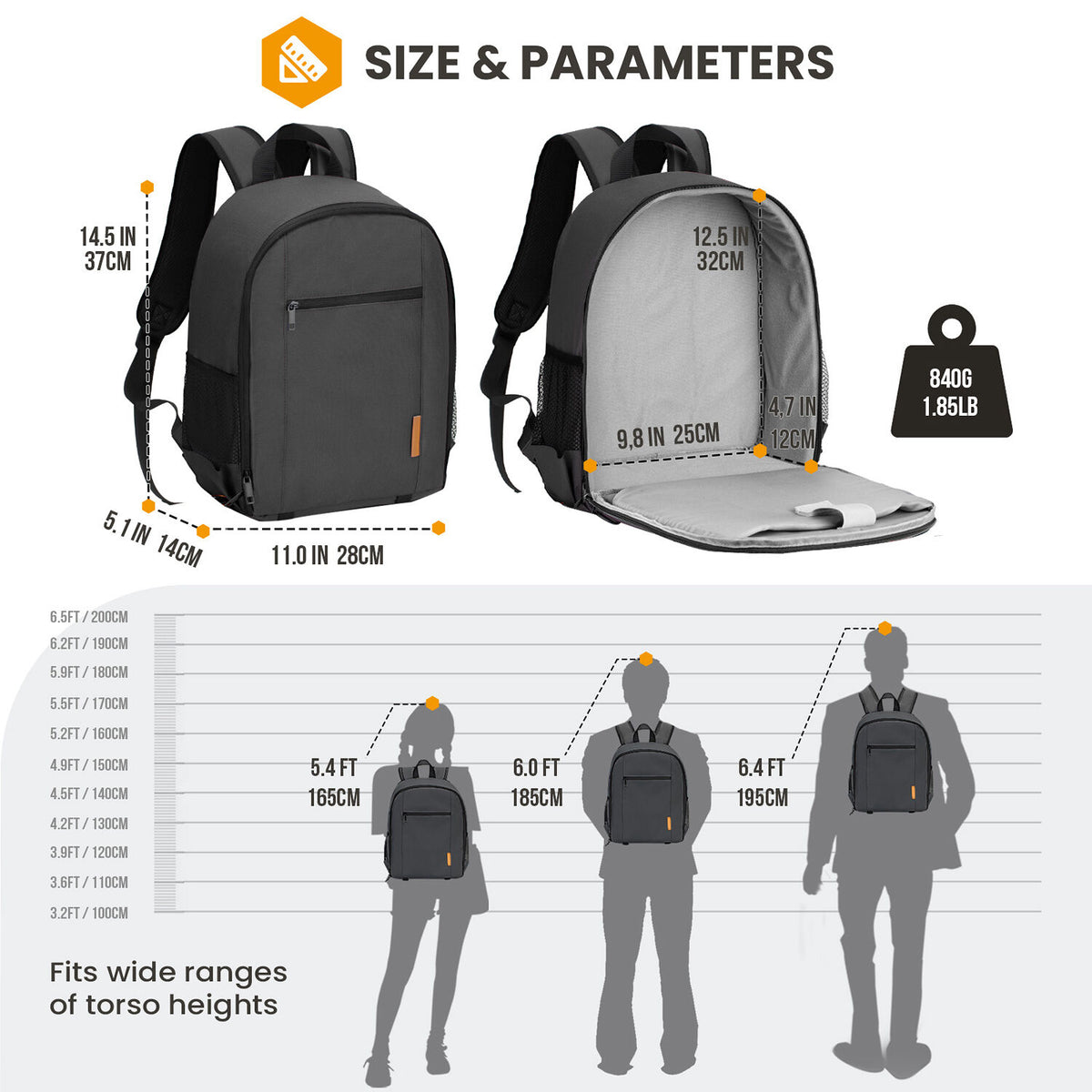 Mochila TARION TBS (Negro) - contenido de la caja