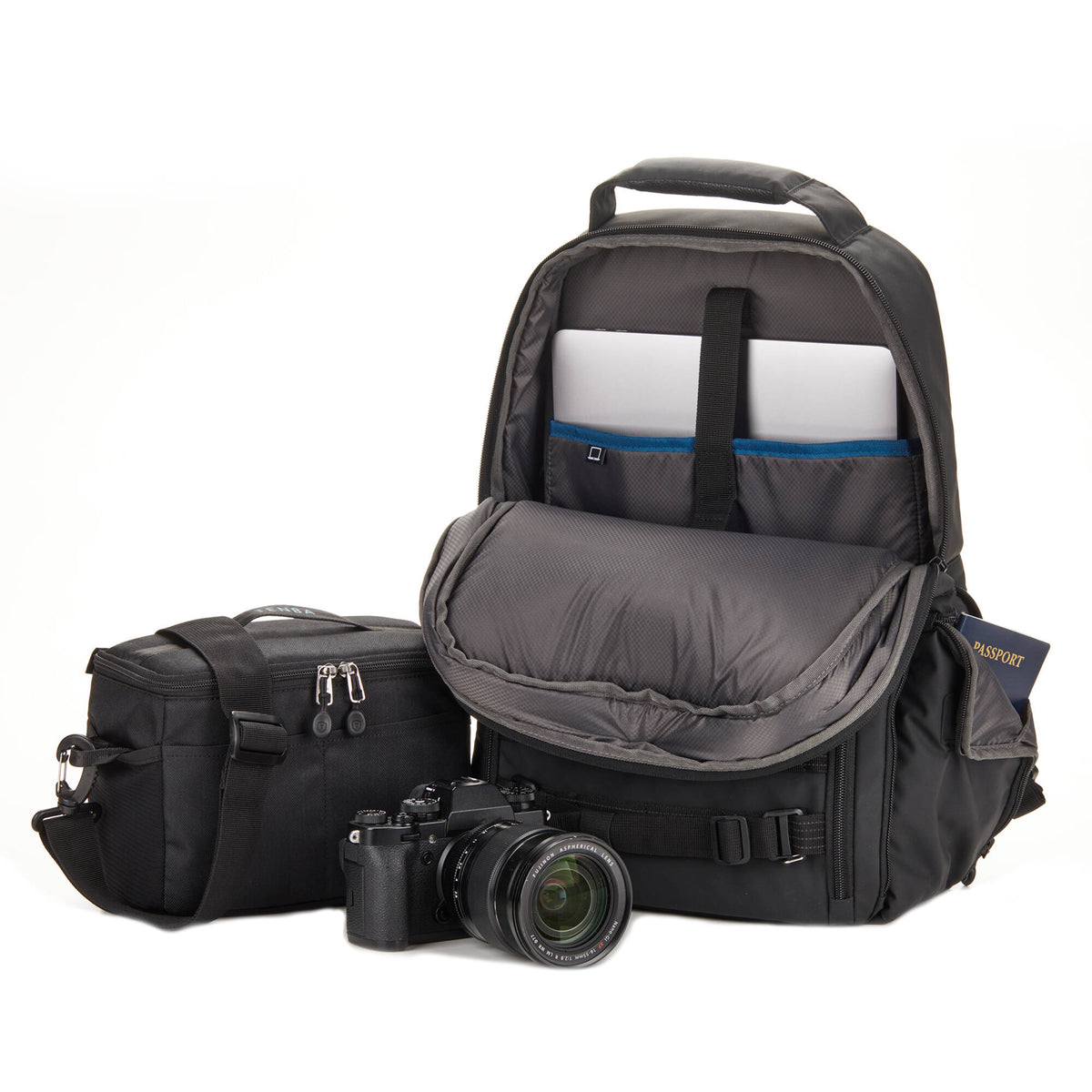 Mochila Tenba Axis V2 16L Road Warrior (Negro) - vista lateral