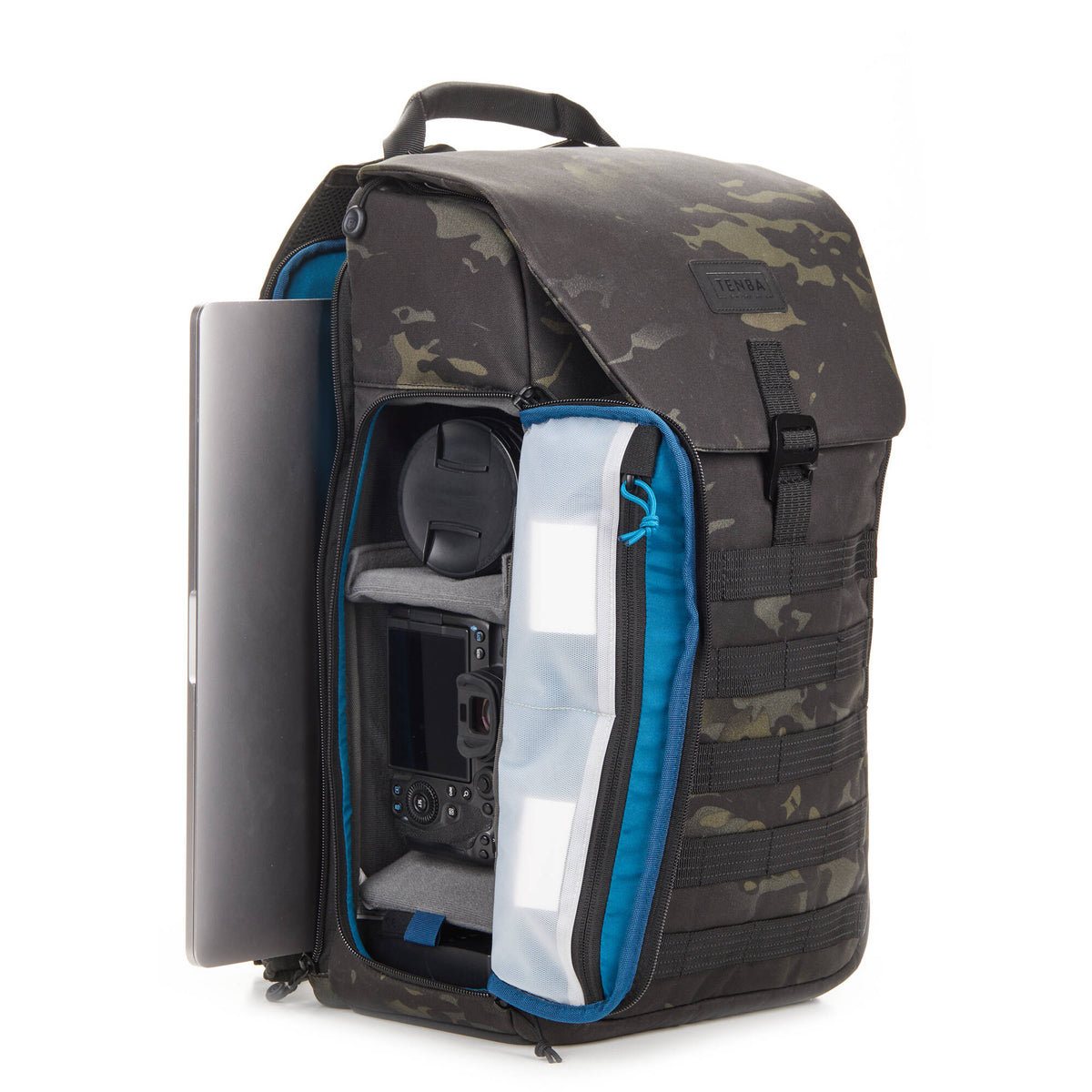 Mochila Tenba Axis V2 LT (MultiCam Negro, 20L) - vista trasera