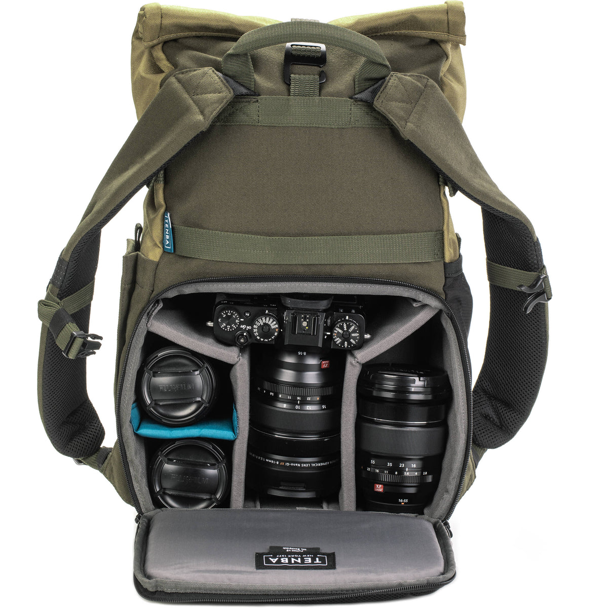 Mochila Tenba Fulton v2 14L Photo (Arena/Verde Oliva) - puertos y conexiones
