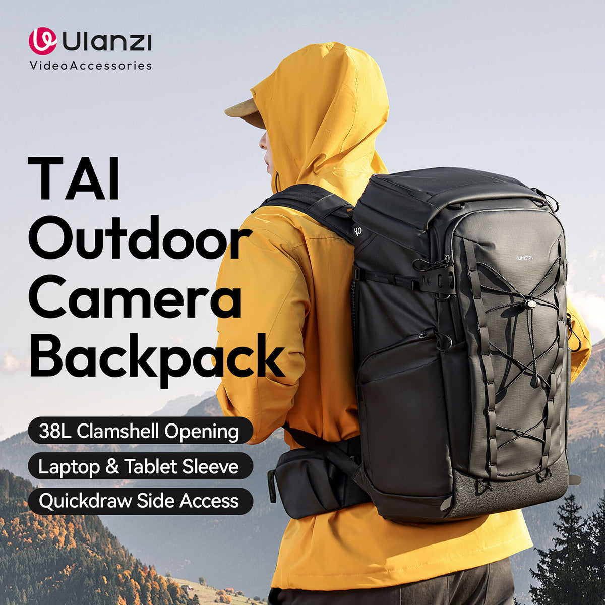 Mochila Ulanzi AB01 TAI Outdoor (38L) - contenido de la caja