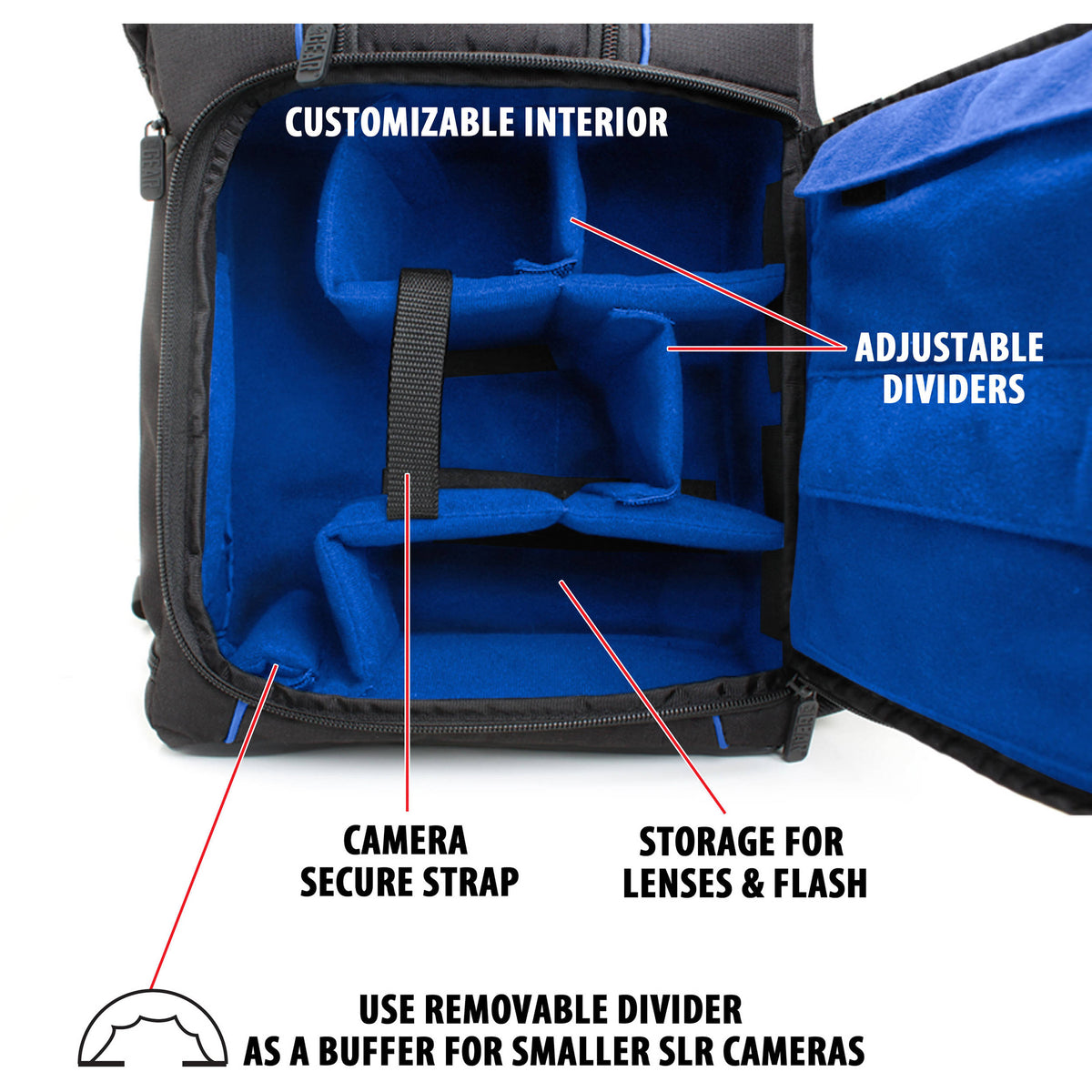 Mochila USA GEAR S17 (Azul) - detalle