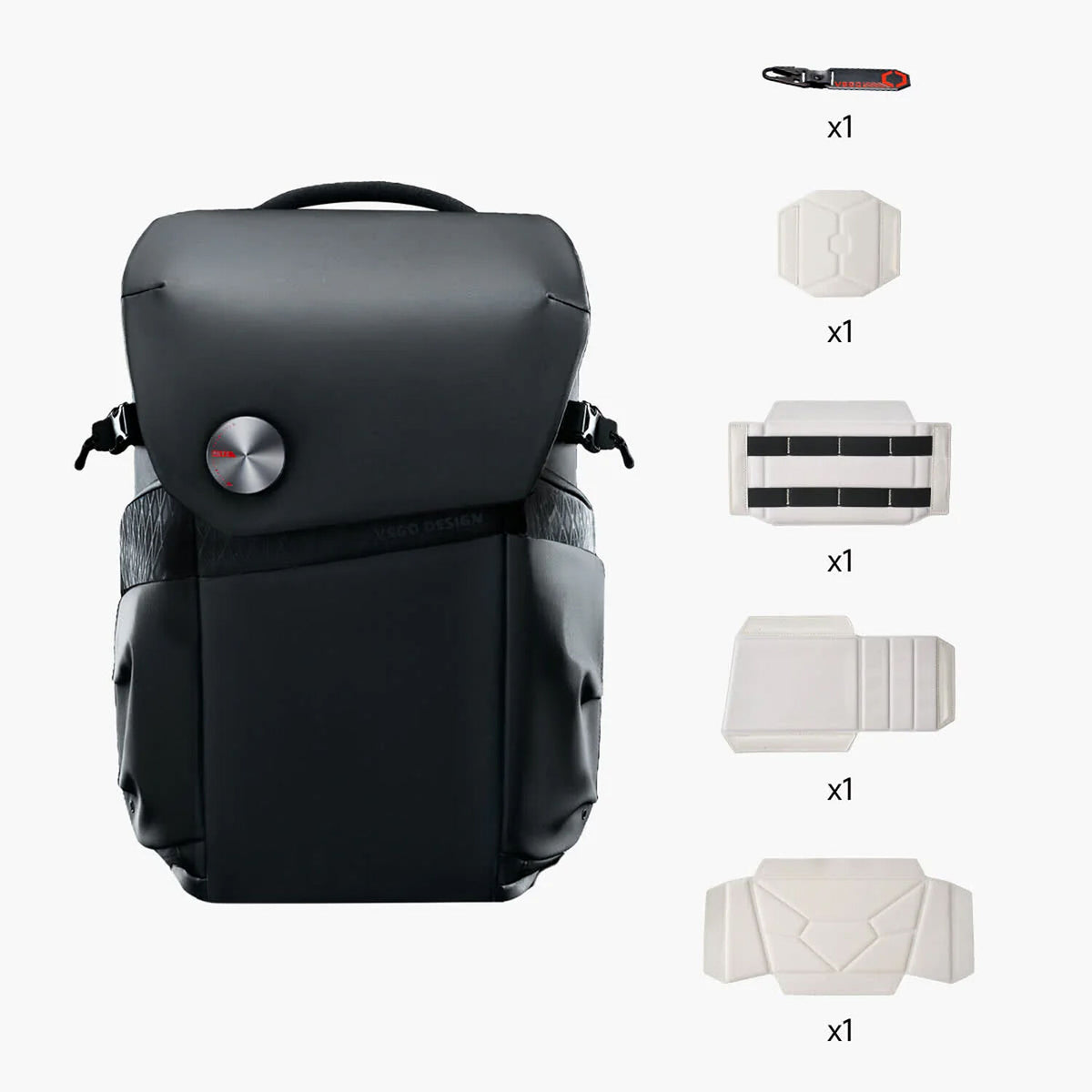 Mochila VSGO Negro Snipe (16L) - puertos y conexiones