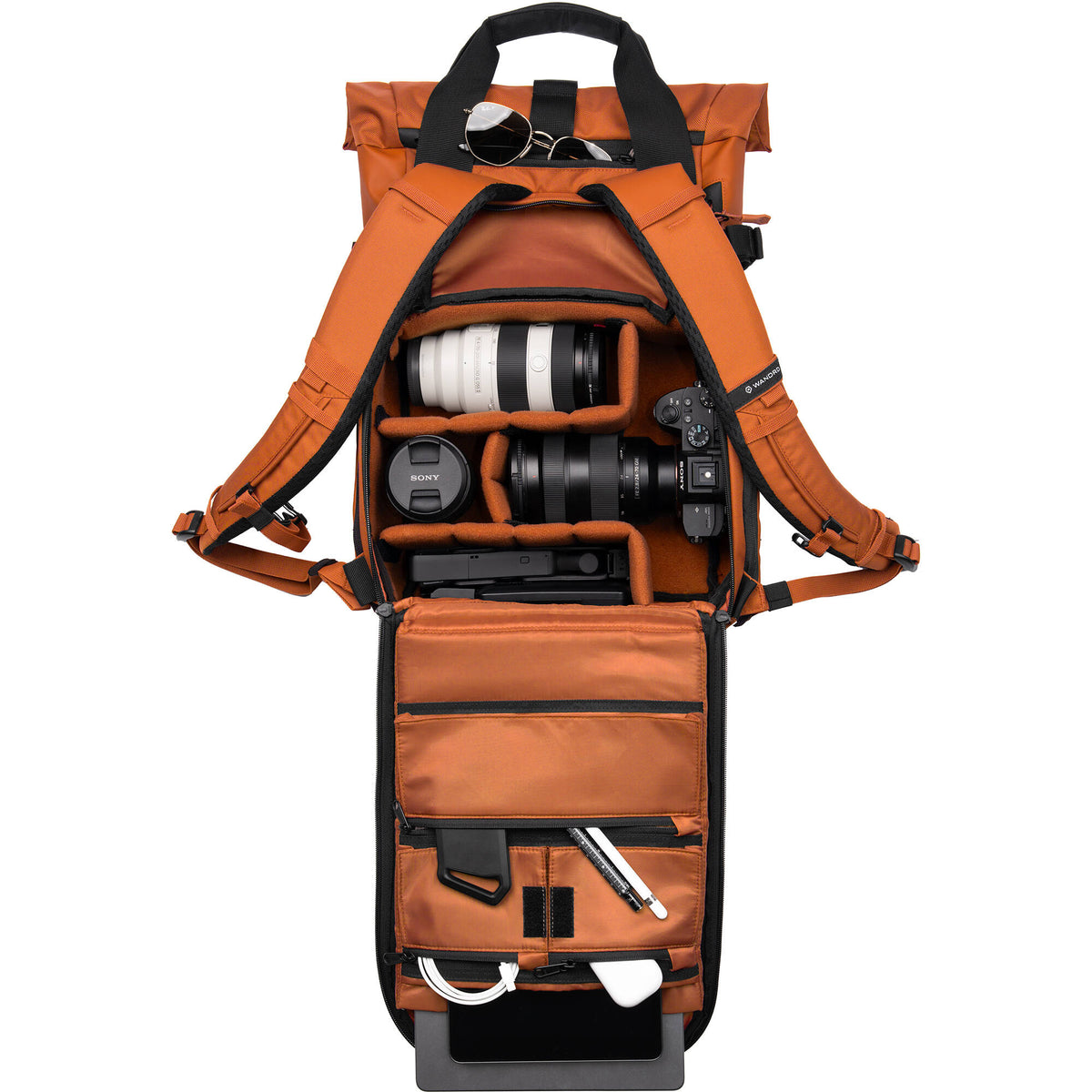 Mochila WANDRD PRVKE 15 Photo Bundle (Sedona Naranja, 15L) - vista frontal