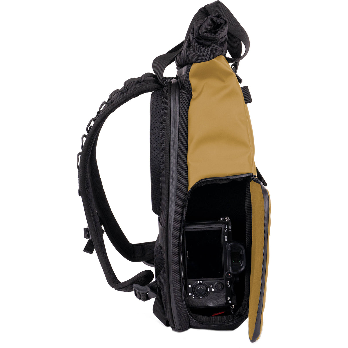 Mochila WANDRD PRVKE Lite V3 (Dallol Amarillo, 15L) - vista lateral