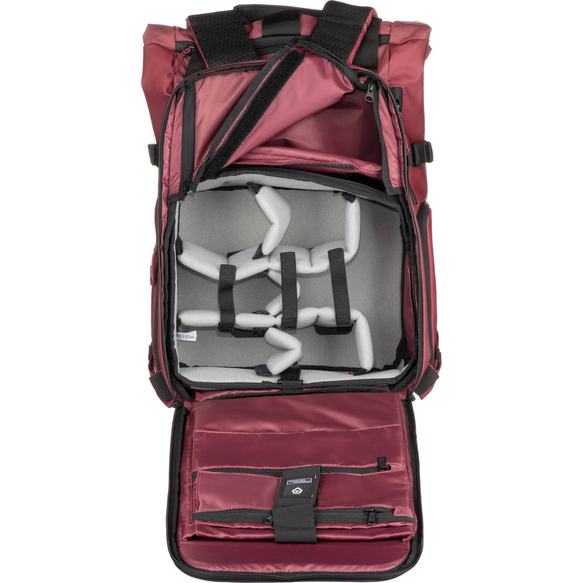 Mochila WANDRD PRVKE V4 Photo Bundle (Rhone Burgundy, 21L) - vista frontal