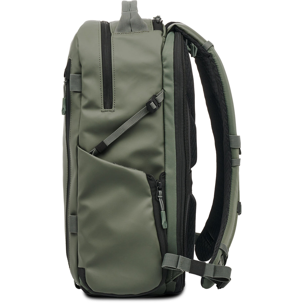 Mochila WANDRD PRVKE Zip Photo Bundle (Wasatch Verde, 21L) - vista lateral