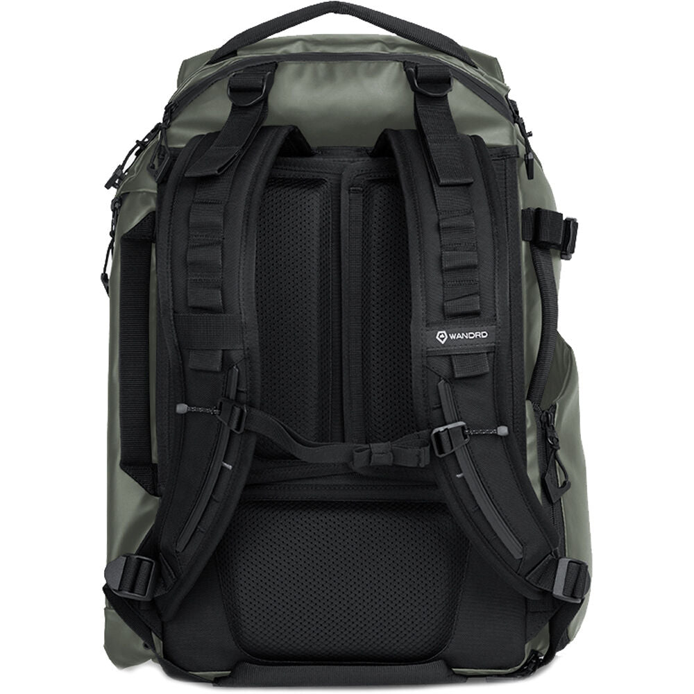 Mochila WANDRD Transit Travel con Essential Plus cubo para cámara (Wasatch Verde, 45L) - contenido de la caja