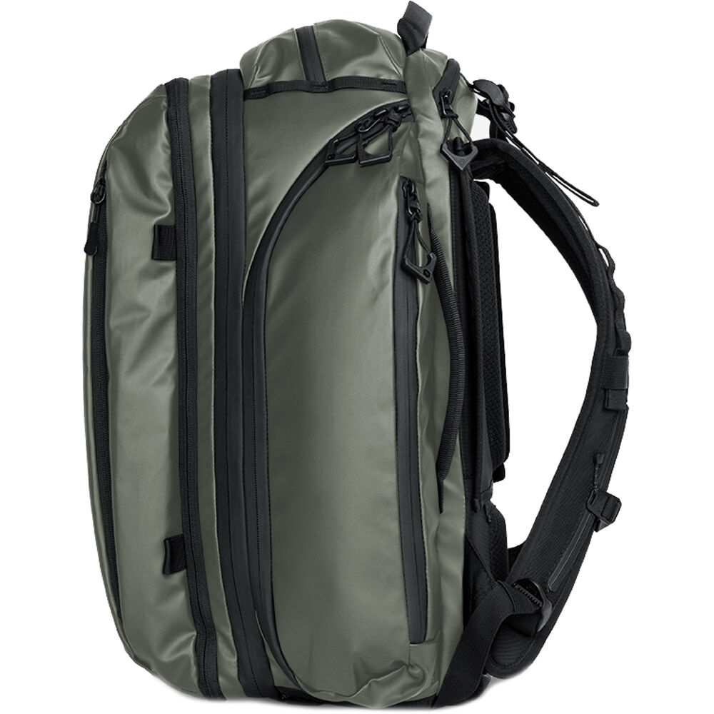 Mochila WANDRD Transit Travel (Wasatch Verde, 35L) - vista lateral