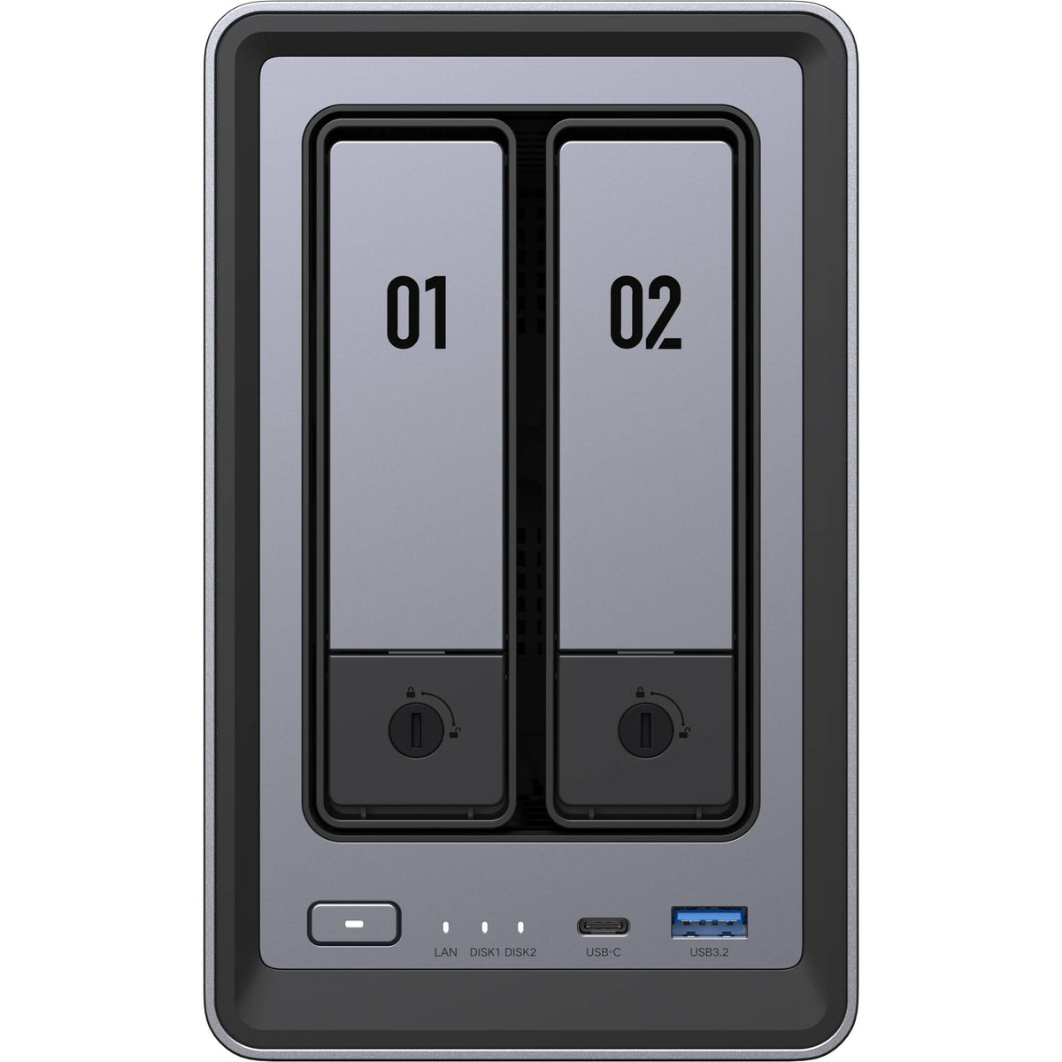 NAS UGREEN NASync DXP2800 2-Bay 2 M.2 Slots NAS - puertos y conexiones