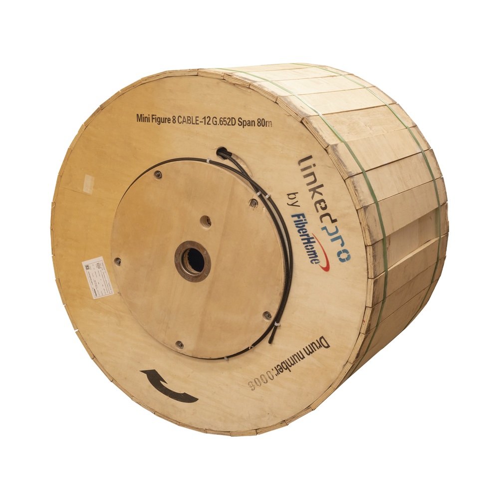 Carrete de 4 km de Fibra Óptica Linkedpro By Fiberhome OC-FIG8-12C/4KM Monomodo 12 hilos