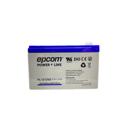 Batería de Respaldo para equipo electrónico Epcom Powerline PL1212V2