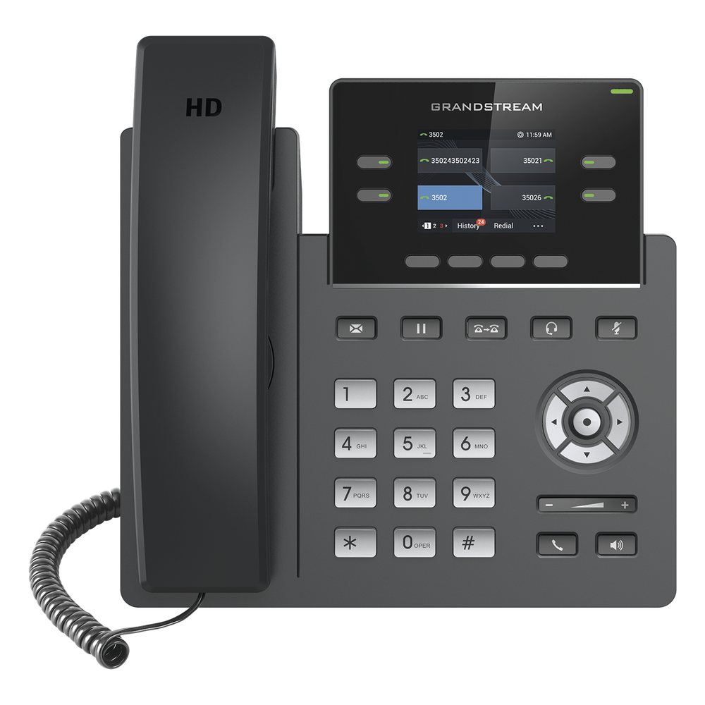 Teléfono IP Grandstream GRP-2612 4 Líneas SIP 2 Cuentas SIP 2.4"