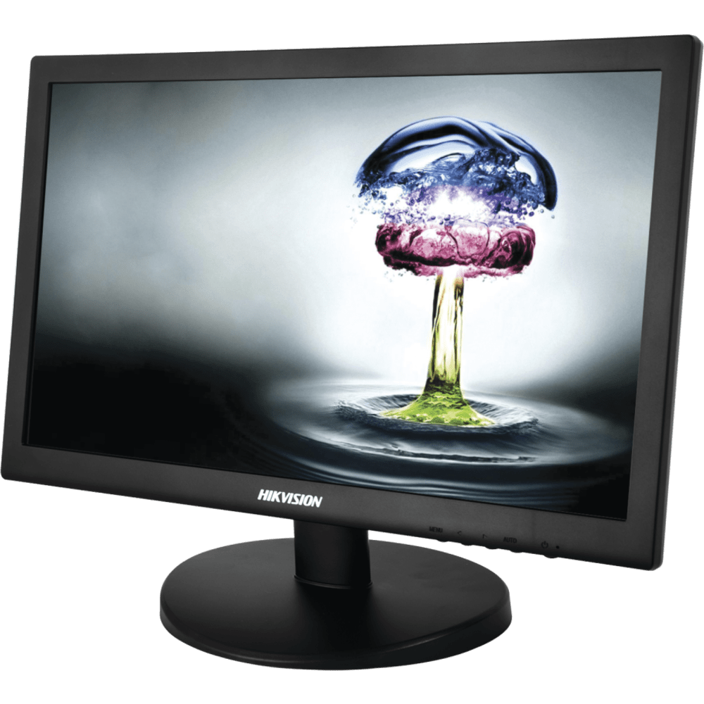 Monitor Hikvision - Resolución 1366 x 768p - Entradas de Vídeo HDMI - VGA - Compatible con VESA - DS-D5019QE-B