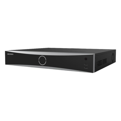 NVR Hikvision - 32 canales IP - AcuSense (Evita Falsas Alarmas) - Reconocimiento Facial - 4 Bahías de Disco Duro - DS-77
