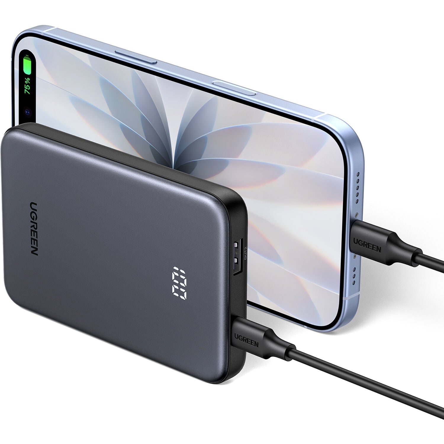 Power Bank UGREEN 10.000mAh USB-C 20W y USB-A 22,5W - vista frontal