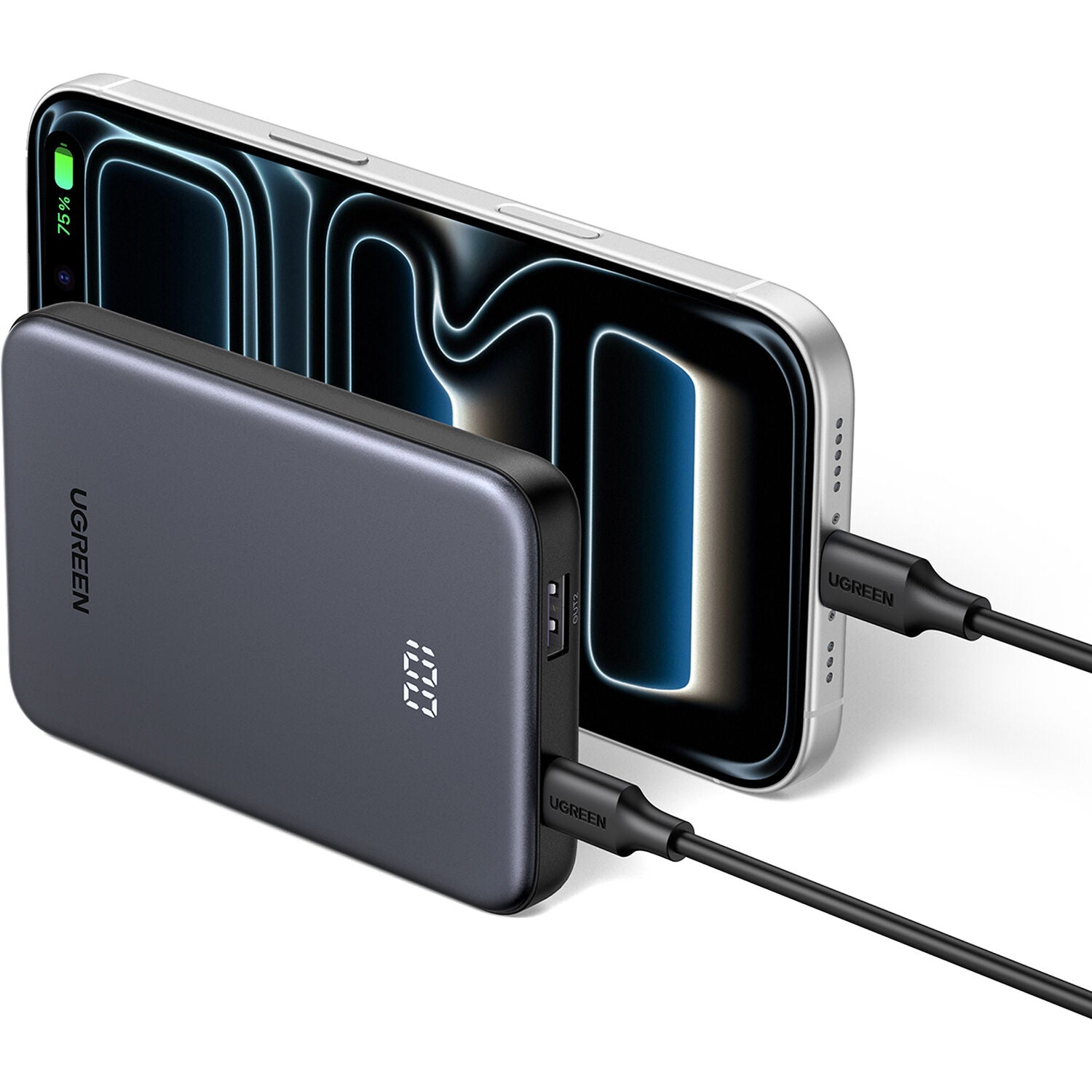 Power Bank UGREEN 10.000mAh USB-C 20W y USB-A 22,5W - vista trasera