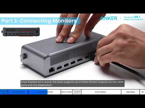 Docking Station Anker 14 en 1 Triple Display GaN