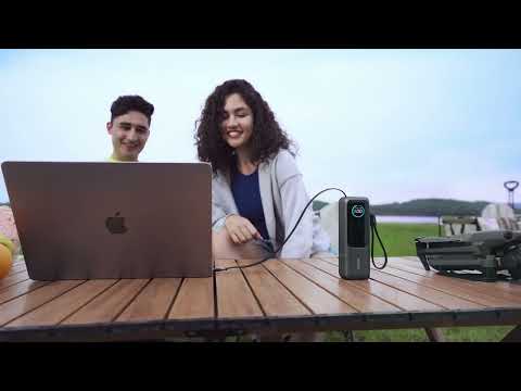 Power Bank Anker 65W con USB-C Integrado y Cable Retráctil