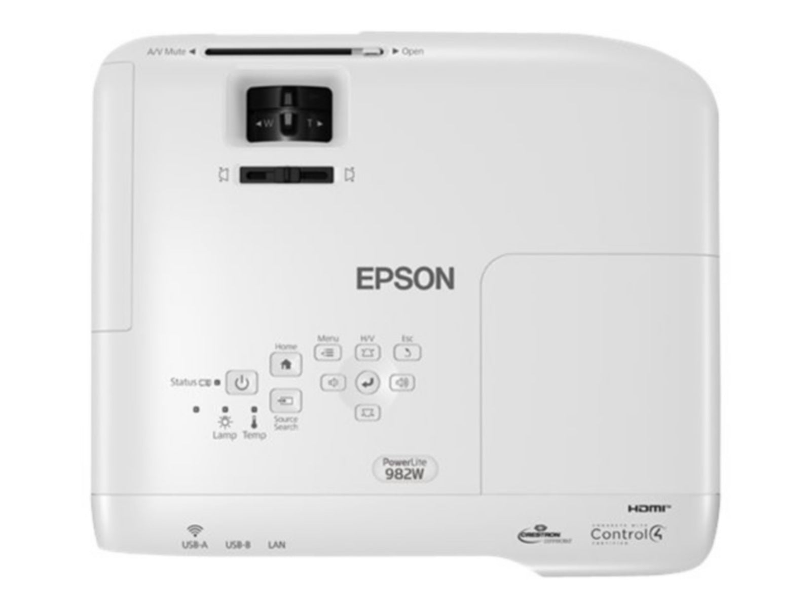Proyector Epson PowerLite 982W - vista 2