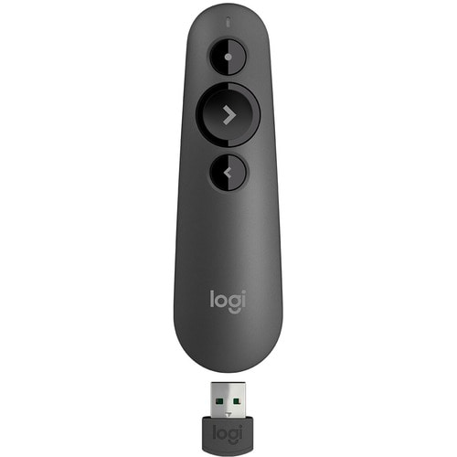 Puntero para presentaciones Logitech R500s - Bluetooth - USB - Láser - 3 Botón(es) - Grafito, Negro - Inalámbr - imagen 1