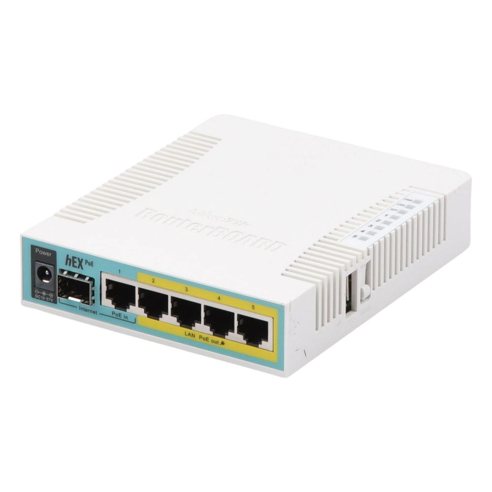 Routerboard 5 puertos Gigabit Ethernet PoE 802.3at Mikrotik RB960PGS hEX PoE
