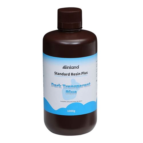 Resina 3D Inland Estándar Azul oscuro transparente 1.0 kg — vista frontal