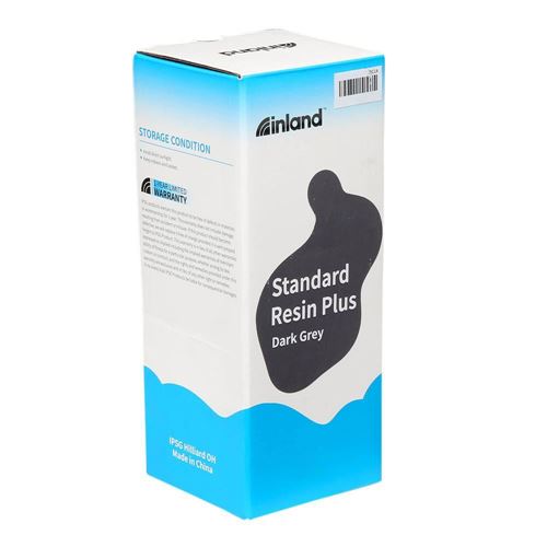 Resina 3D Inland Estándar Gris oscuro 1.0 kg — vista en diagonal