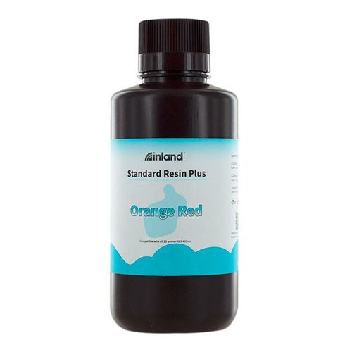Resina 3D Inland Estándar Rojo anaranjado 1.0 kg — vista frontal