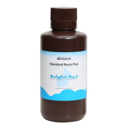 Resina 3D Inland Estándar Rojo intenso 1.0 kg — vista frontal