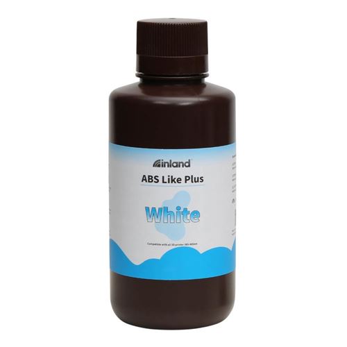 Resina 3D Inland Lavable con Agua Plus Blanco 0.5 kg — vista frontal