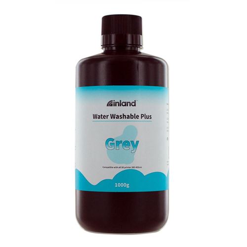Resina 3D Inland Lavable con Agua Plus Gris 1.0 kg — vista frontal