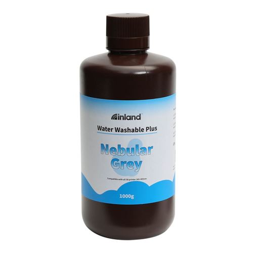 Resina 3D Inland Lavable con Agua Plus Gris nebulosa 1.0 kg — vista frontal