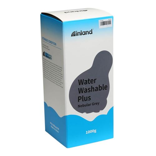 Resina 3D Inland Lavable con Agua Plus Gris nebulosa 1.0 kg — vista en diagonal