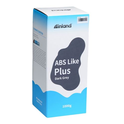 Resina 3D Inland Tipo ABS Plus Gris oscuro 1.0 kg — vista en diagonal